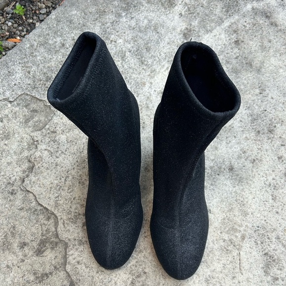 Michael Michael Kors Mandy Black Glitter Stretch-Knit Ankle Boot, size 10 - Picture 6 of 13